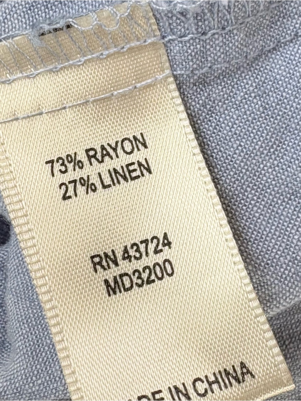 Linda Anderson Prairie Blue Rayon/Linen Soft Chambray Ruffle Detail Maxi Dress - Picture 8 of 8